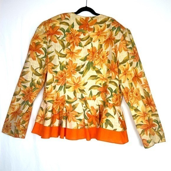 Floral Double Breasted Peplum Blazer -women's 18 - Picture 4 of 6